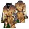 American Staffordshire Terrier Print Women's Bath Robe-Free Shipping - Deruj.com
