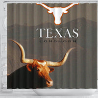 Texas Longhorn Cattle (Cow) Print Shower Curtain-Free Shipping - Deruj.com
