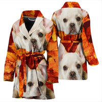 Lovely French Bulldog Print Women's Bath Robe-Free Shipping - Deruj.com