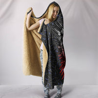 Gun And Skull Print Limited Edition Hooded Blanket-Free Shipping - Deruj.com