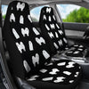 American Eskimo Dog Pattern On Black Print Car Seat Covers-Free Shipping - Deruj.com