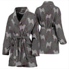 Norwegian Elkhound Dog Pattern Print Women's Bath Robe-Free Shipping - Deruj.com