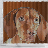 Amazing Vizsla Dog Art Print Shower Curtain-Free Shipping - Deruj.com
