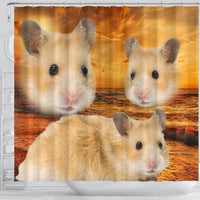 Golden Hamster Print Shower Curtains-Free Shipping - Deruj.com