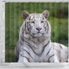 White Bengal Tiger Print Shower Curtains-Free Shipping - Deruj.com