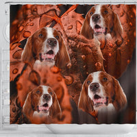 Cute Irish Red and White Setter Print Shower Curtains-Free Shipping - Deruj.com