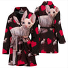 Sphynx Cat Print Women's Bath Robe-Free Shipping - Deruj.com