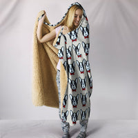 French Bulldog Pattern Print Hooded Blanket-Free Shipping - Deruj.com