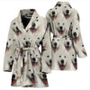 Samoyed Dog Print Women's Bath Robe-Free Shipping - Deruj.com