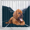 Bloodhound Puppy Print Shower Curtain-Free Shipping - Deruj.com