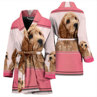 Cute Cockapoo Dog Print Women's Bath Robe-Free Shipping - Deruj.com