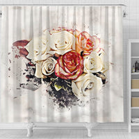 Rose Flower Color Art Print Shower Curtains-Free Shipping - Deruj.com