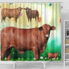 Amazing Santa Gertrudis cattle (Cow) Print Shower Curtain-Free Shipping - Deruj.com