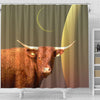 Salers Cattle (Cow) Print Shower Curtain-Free Shipping - Deruj.com