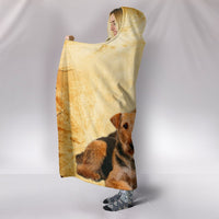 Airedale Terrier Print Hooded Blanket-Free Shipping - Deruj.com