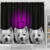 West Highland White Terrier (Westie) Print Shower Curtain-Free Shipping - Deruj.com