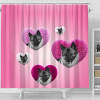 Norwegian Elkhound Print Shower Curtain-Free Shipping - Deruj.com