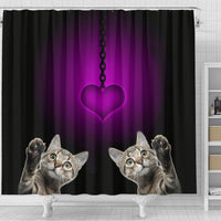 Dragon Li Cat Print Shower Curtain-Free Shipping - Deruj.com