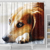 Beagle Dog Art Print Shower Curtains-Free Shipping - Deruj.com