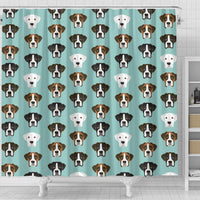 Boxer Dog Faces Print Shower Curtain-Free Shipping - Deruj.com