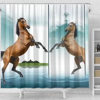 Lusitano Horse Print Shower Curtain-Free Shipping - Deruj.com