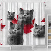 Lovely British Shorthair Cat Print Shower Curtains-Free Shipping - Deruj.com