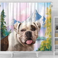 American Bulldog Print Shower Curtains-Free Shipping - Deruj.com