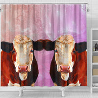 Simmental Cattle (Cow) Print Shower Curtains-Free Shipping - Deruj.com