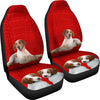 Brittany dog On Red Print Car Seat Covers-Free Shipping - Deruj.com