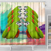 Red Shouldered Macaw Parrot Print Shower Curtains-Free Shipping - Deruj.com