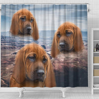 Lovely Redbone Coonhound Print Shower Curtains-Free Shipping - Deruj.com