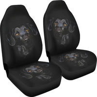 Black Labrador Dog Print Limited Edition Car Seat Covers-Free Shipping - Deruj.com