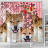 Shiba Inu Print Shower Curtains-Free Shipping - Deruj.com