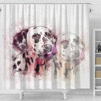 Dalmatian Dog Watercolor Art Print Shower Curtains-Free Shipping - Deruj.com