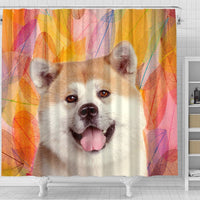 Cute Akita Inu Dog Print Shower Curtains-Free Shipping - Deruj.com
