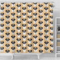 Miniature Schnauzer Dog Pattern Print Shower Curtains-Free Shipping - Deruj.com