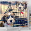 Cute Shih Tzu Print Shower Curtains-Free Shipping - Deruj.com