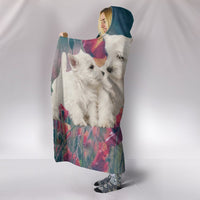 Cute Westie Dog Print Hooded Blanket-Free Shipping - Deruj.com