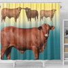Santa Gertrudis cattle (Cow) Print Shower Curtain-Free Shipping - Deruj.com