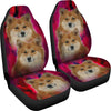 Icelandic Sheepdog On Pink Print Car Seat Covers-Free Shipping - Deruj.com