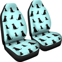 Black Labrador Pattern Print Car Seat Covers- Free Shipping - Deruj.com