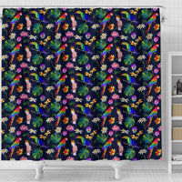 Lovely Parrot Floral Print Shower Curtains-Free Shipping - Deruj.com