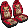 Border Terrier On Rose Print Car Seat Covers-Free Shipping - Deruj.com