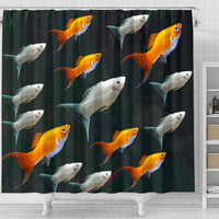 Molly Fish (Poecilia Sphenops) Print Shower Curtains-Free Shipping - Deruj.com
