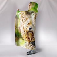 Yorkshire Terrier Pencil Color Art Print Hooded Blanket-Free Shipping - Deruj.com