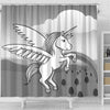 Cute Unicorn Print Shower Curtain-Free Shipping - Deruj.com