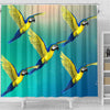 Blue And Yellow Macaw Parrot Print Shower Curtains-Free Shipping - Deruj.com
