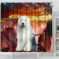 Old English Sheepdog Print Shower Curtains-Free Shipping - Deruj.com