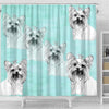 Yorkie Dog Sketch Print Shower Curtain-Free Shipping - Deruj.com