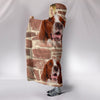 Irish Red and White Setter Print Hooded Blanket-Free Shipping - Deruj.com